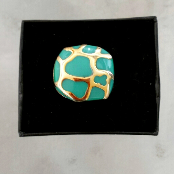 Enamel Gold ring - Picture 1 of 5
